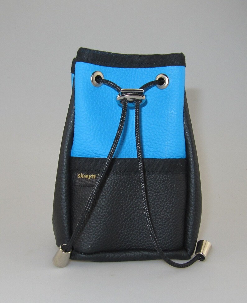 Leather lining bag, caribic blue image 2