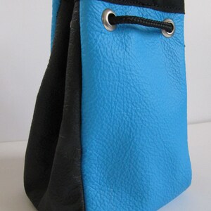 Leather lining bag, caribic blue image 4