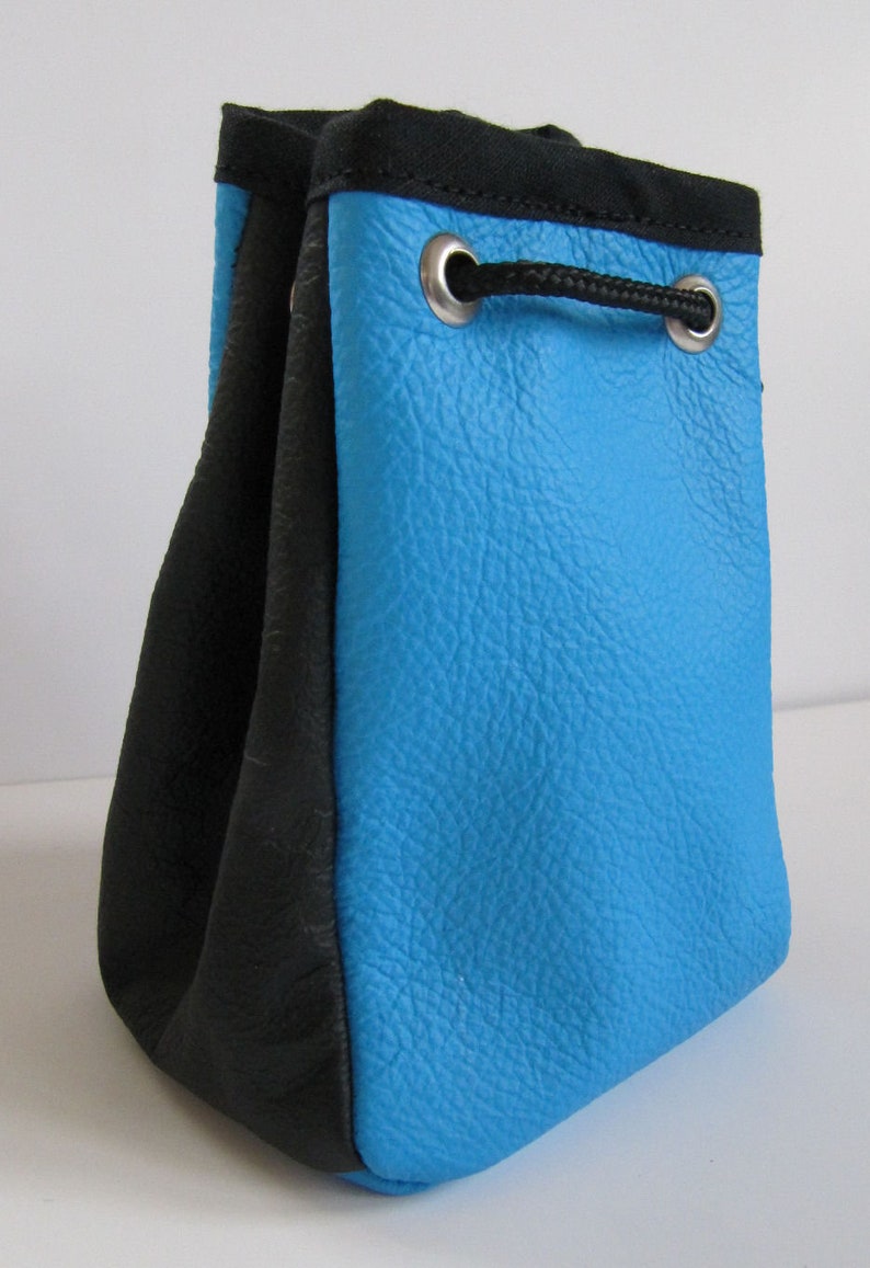 Leather lining bag, caribic blue image 4