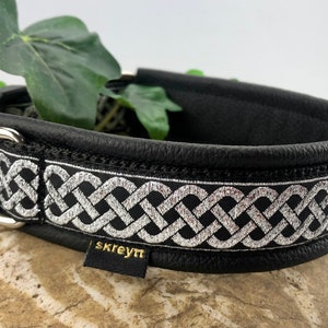 Dog collar Weave, black-silver image 1