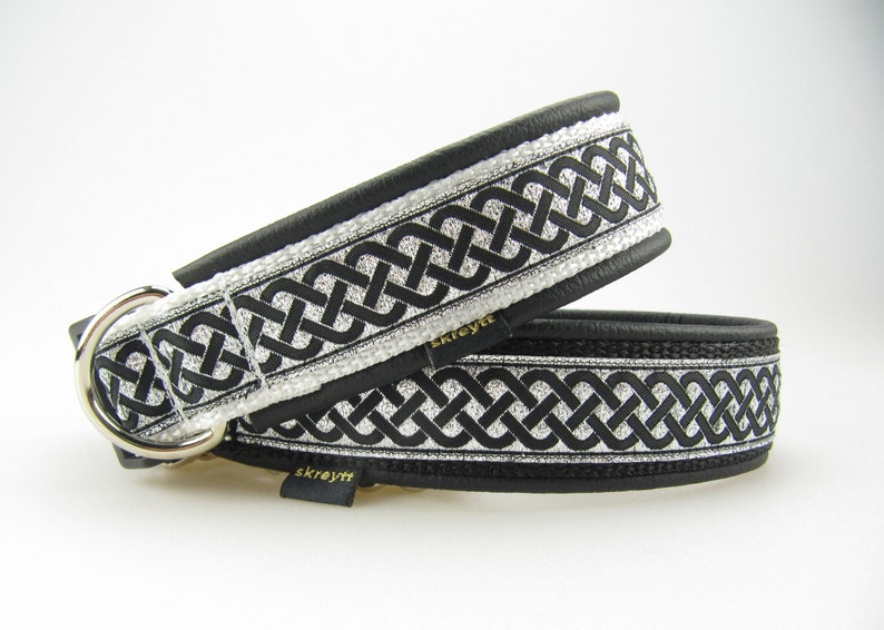 Dog collar Weave, black-silver image 2