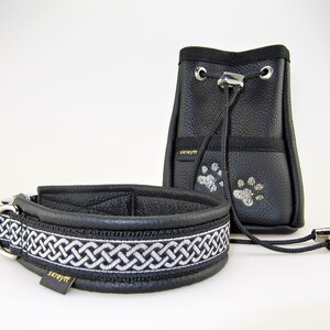 Dog collar Weave, black-silver image 5