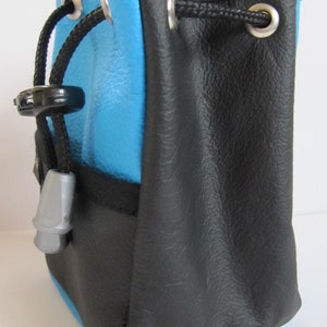 Leather lining bag, caribic blue image 5