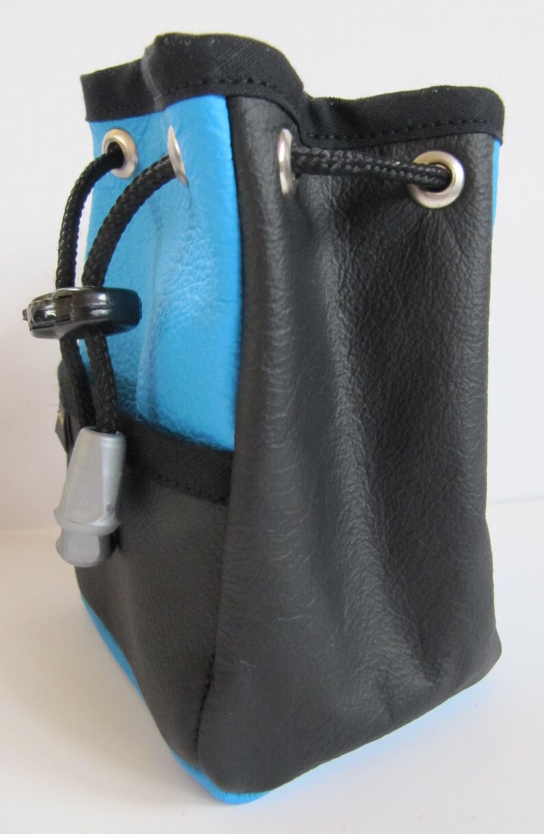 Leather lining bag, caribic blue image 5