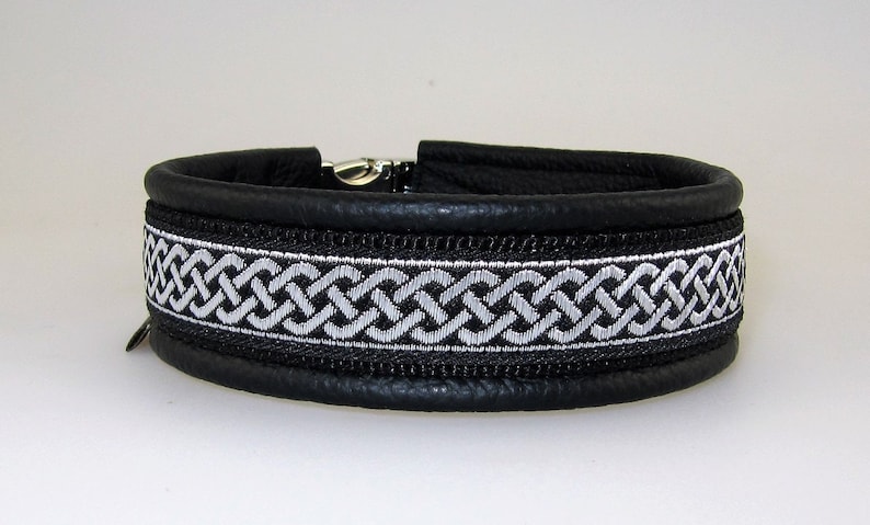 Dog collar Weave, black-silver image 4