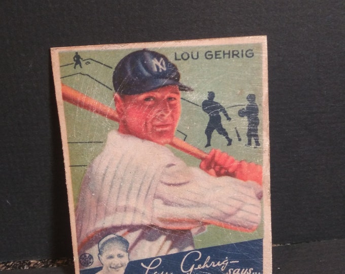 Highest Quality Lou Gehrig 1934 Goudey Reprint Baseball Card