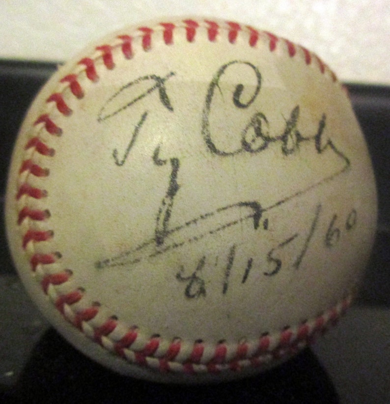 Ty Cobb Replica 1960 Autographed American League Baseball Etsy