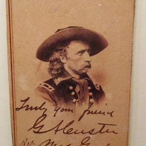 1862 George Custer Signed Reproduction CDV
