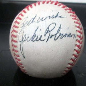 Jackie Robinson Replica Autographed 1950's Baseball