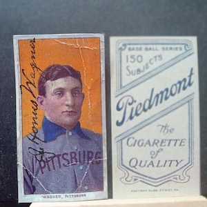 Honus Wagner 1909 T206 Riproduzione autografata della carta da baseball Calza della Befana