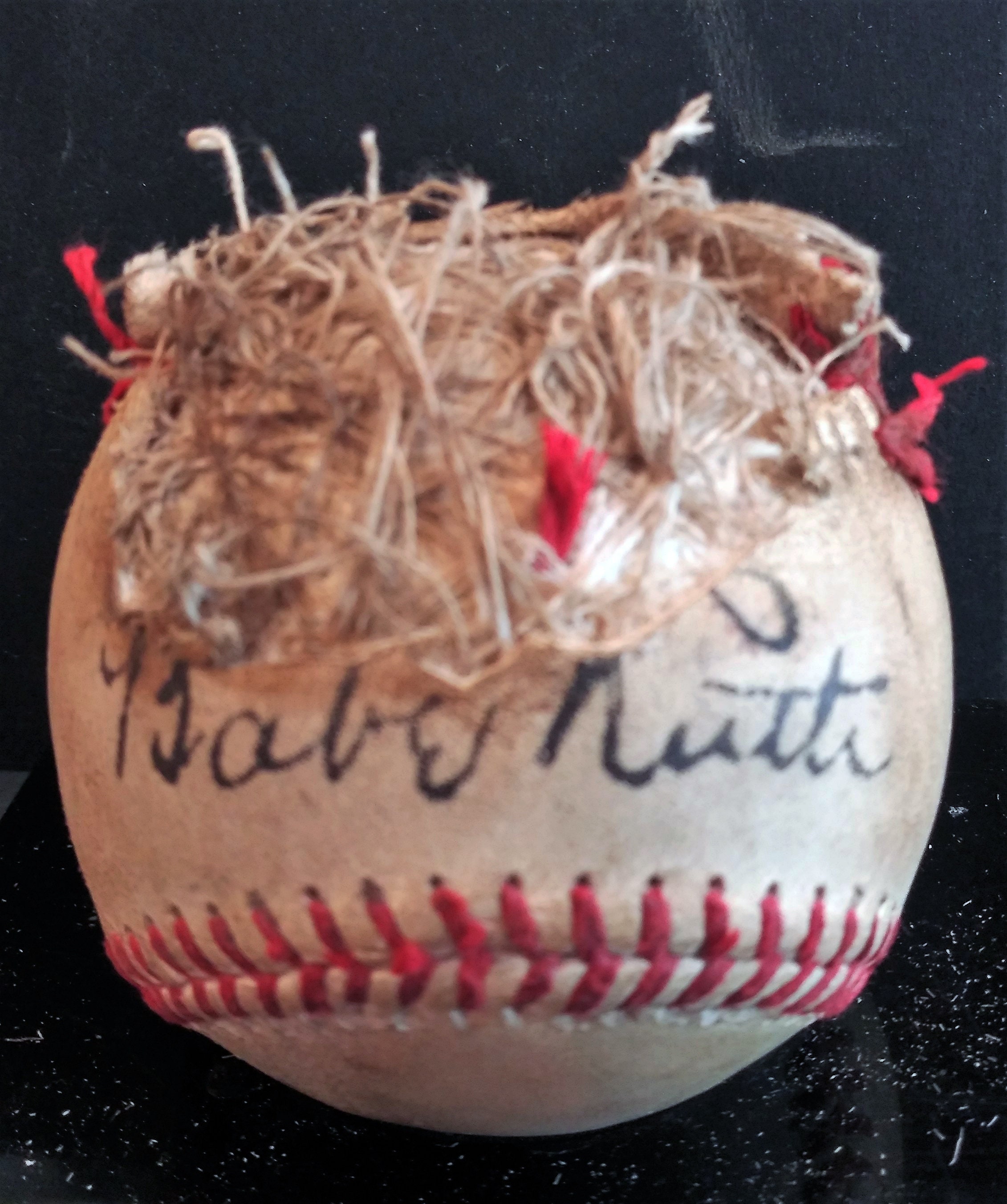 The Sandlot Babe Ruth Replica Autographed Baseball Chewed on 