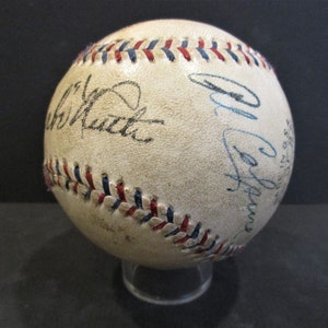 Babe Ruth & Al Capone Replica 1927 Autographed Baseball