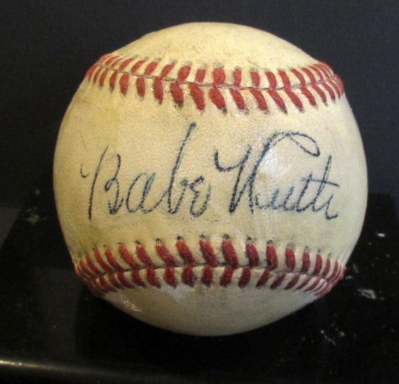 Babe Ruth 1940's Autographed Baseball - Etsy Singapore