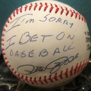 Nowość na rok 2024 Pete Rose Przepraszam, że obstawiam Baseball REPLICA Autografowana piłka baseballowa