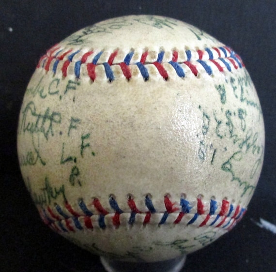 1927 yankees autographed ball