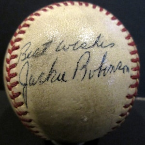 Jackie Robinson Replica Autographed 1950's Baseball