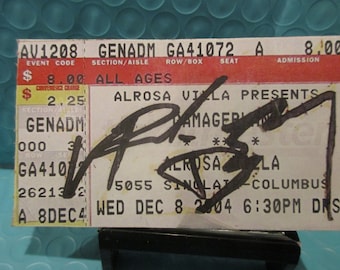 2004 Dimebag Darrell  + Vinnie Paul Damageplan  Autographed Reproduction Last Show Ticket Stub