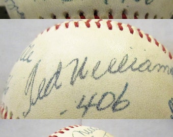 Mickey Mantle, Ted Williams, Joe DiMaggio Replica Signed & Inscripted 1970&#39;s Baseball