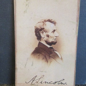 1862 Abraham Lincoln assinou Reprodução CDV