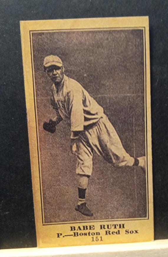 Back Babe Ruth 1914 Baseball Card The Great Bambino': Babe Ruth 1914