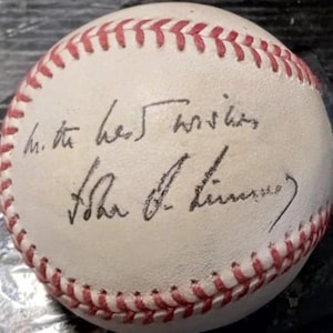 John F. Kennedy Replica Autographed 1960&#39;s Baseball