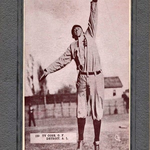 Ty Cobb Reprint 1911 Pinkerton T5 Cabinet Card