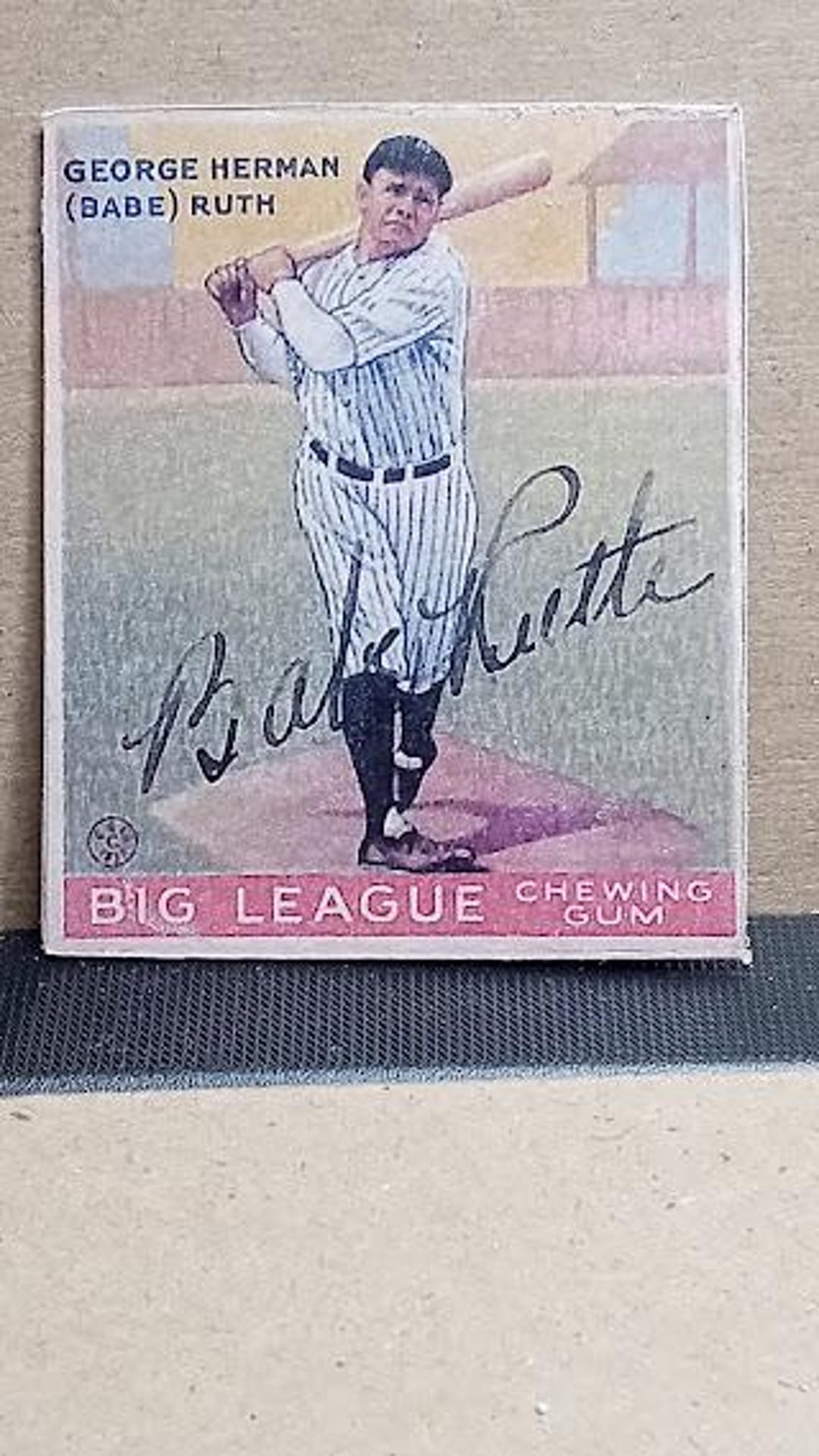 1/1 Babe Ruth Reproduction Baseball Card Worldwide Gum - Etsy