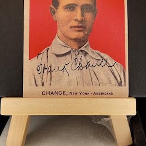1/1 Frank Chance gesigneerde reproductie 1914 Cracker Jack Baseball Card Stocking Stuffer