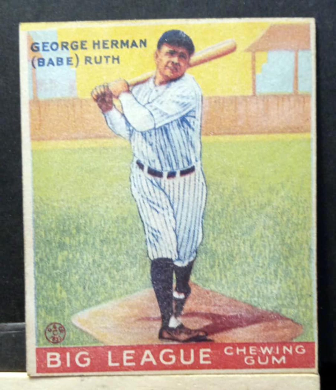 Babe Ruth Reproduction 1933 Goudey Baseball Card Great Stocking Stuffer ...