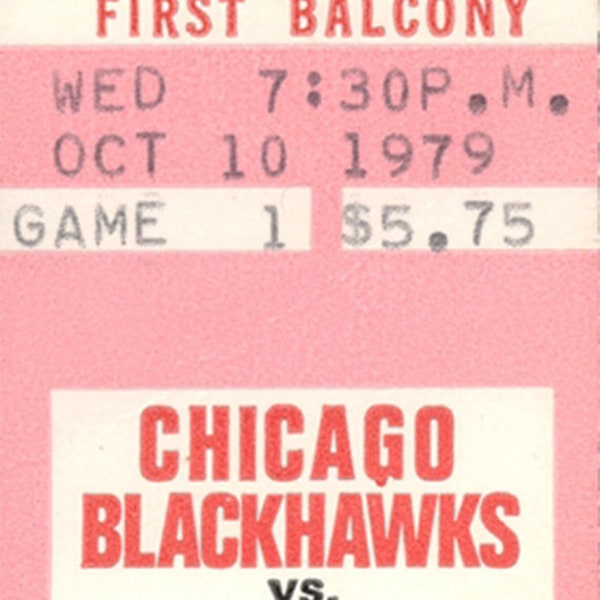 1979 Wayne Gretzky First NHL Game Reproduction Ticket Stub