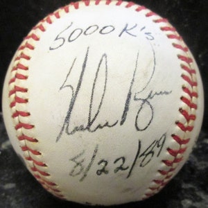Nolan Ryan 5000 K  Replica Autographed Baseball