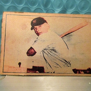 Mickey Mantle 1952 Berk Ross Riproduzione Calza della Befana Carta da Baseball