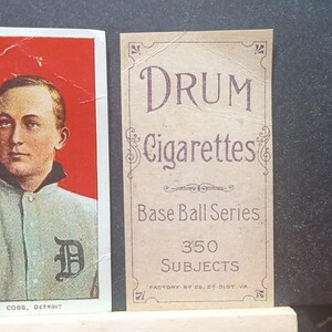 Tarjeta de béisbol de reproducción T206 de Ty Cobb (batería) de 1909