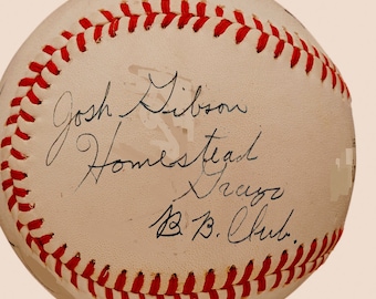 Josh Gibson Replica Autographed 1940&#39;s Wilson Negro League Baseball