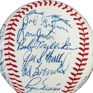 1967 St. Louis Cardinals Replica Team Signed Baseball  Gibson, Brock, Maris, Carlton + Many More