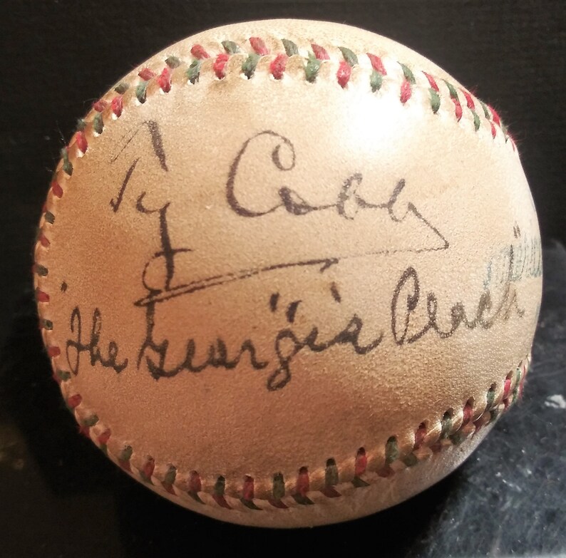 Ty Cobb 'the Peach Replica Signed & Etsy