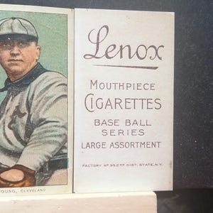 Calza della Befana con riproduzione della carta da baseball Cy Young (Lenox) 1909 T206
