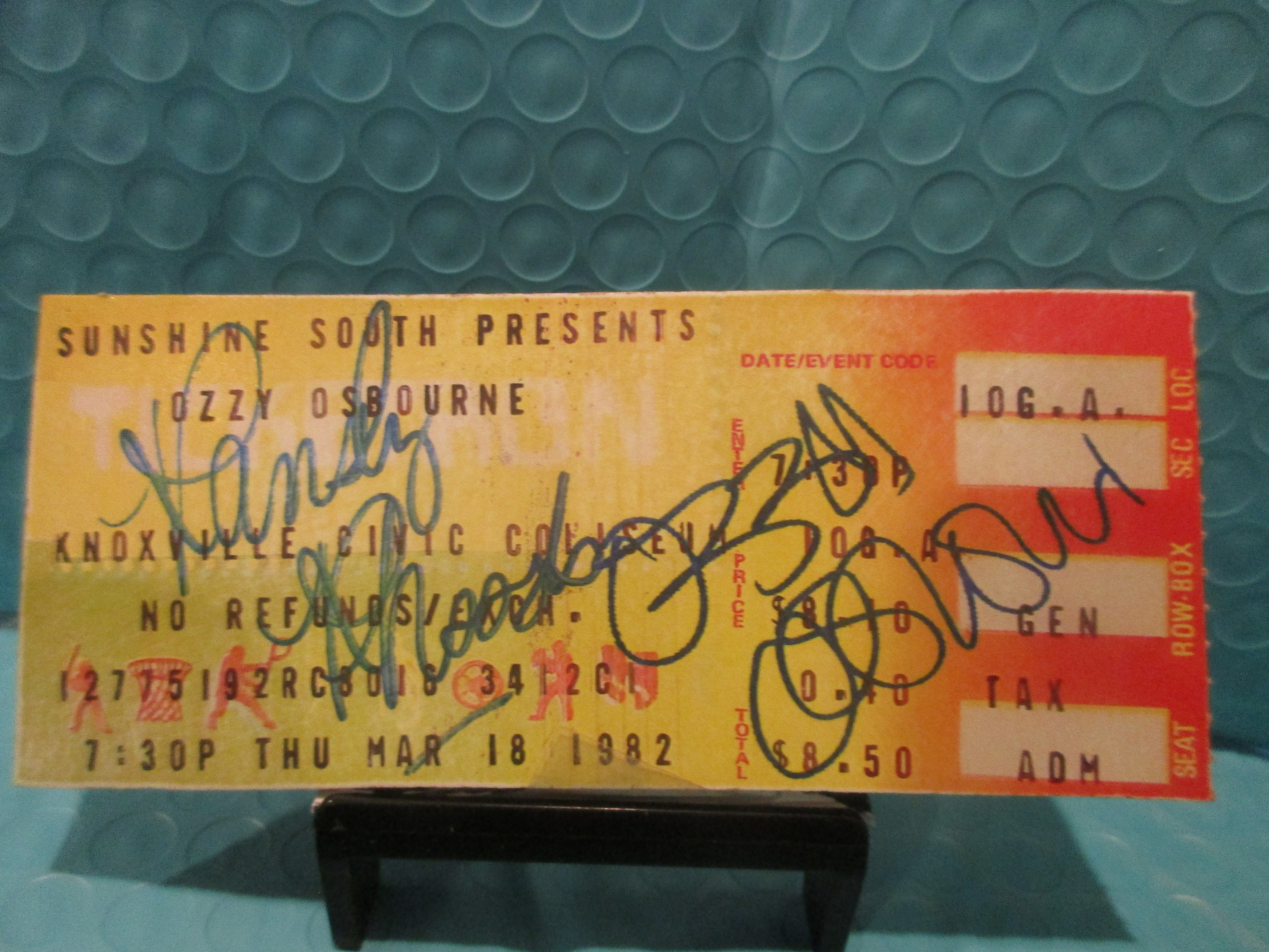 1982 Randy Rhoads & Ozzy Osbourne Autographed Reproduction