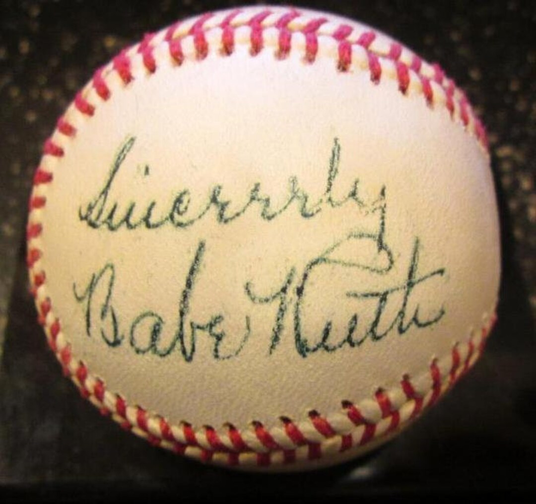 Babe Ruth Replica 1930's Baseball - Etsy
