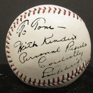 Lou Gehrig Replica 1929 Autographed Baseball *New Design For 2019*