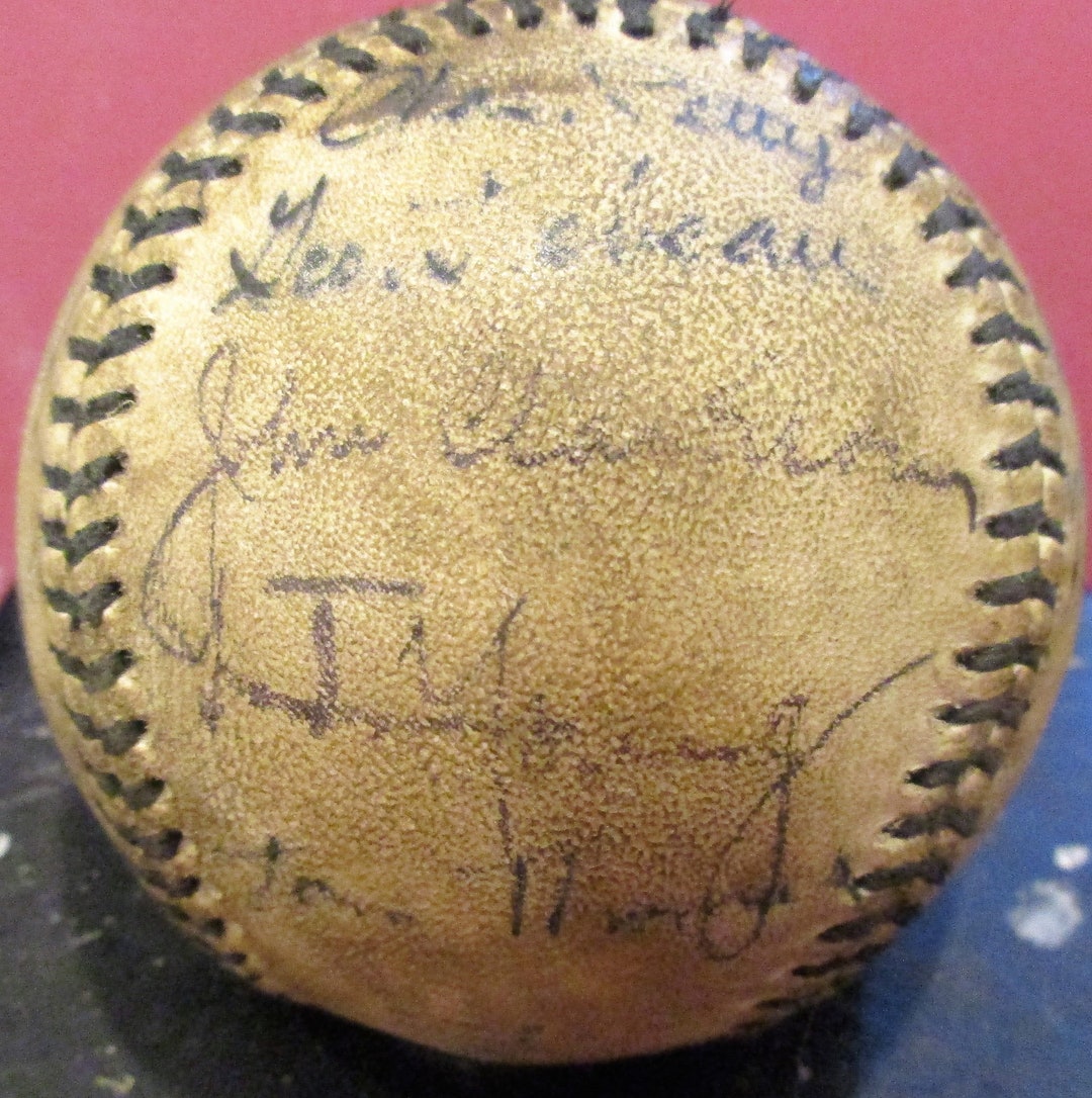1893 Cleveland Spiders Autographed Baseball Cy Young, Buck Ewing