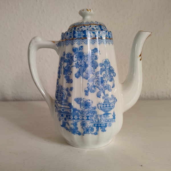 China-Blue Rosslau small mocha pot espresso pot porcelain 1980s