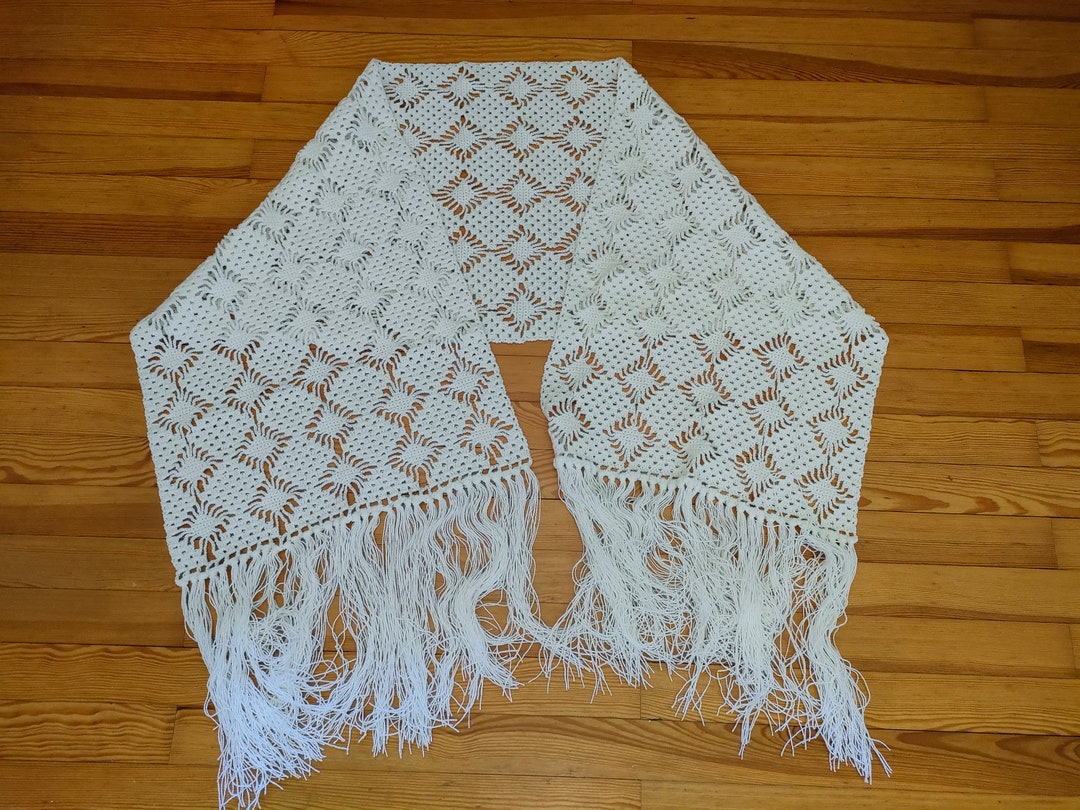小物 TENDERLOIN  COTTON  STOLE Cotton Stole White Stole Scarf Cotton With Long Fringes