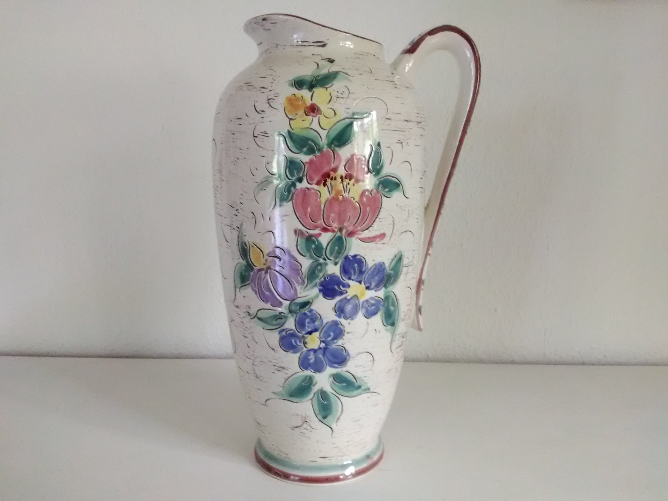 Vintage Jahre Vase Modell Scheurich 70er Keramik wunderschöne 293-35 große