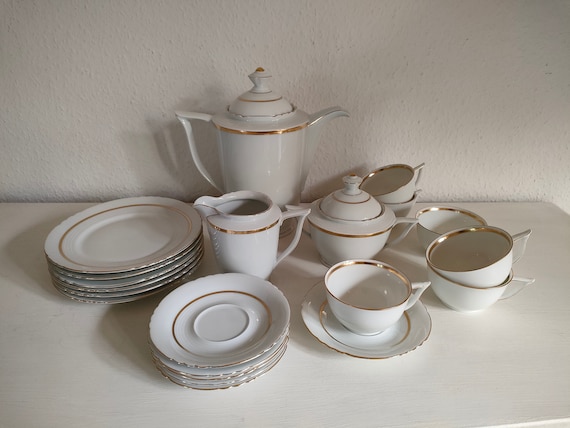 Schirnding Bavaria White Porcelain Service Art Deco Style