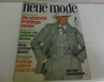 Vintage Magazine Fashion Magazine Handmade New Fashion - The Most Beautiful Spring Fashion February 1978