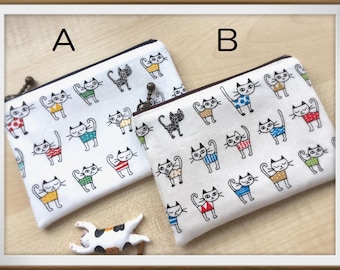 Katze Kulturbeutel,Katze täschchen,Kramtäschchen,Mini-Geldbeutel,Coin Purse,zip pouch,Cat,Cat pouch,kawaii,Katze Deutschland