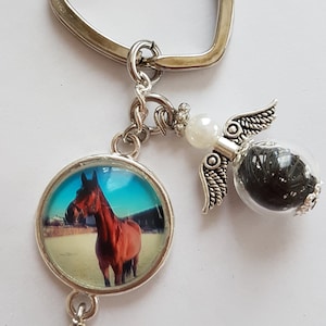 Animal hair keepsake deceased pet horse hair fur angel pendant animal hair jewelry deceased pet cat hamster with photo