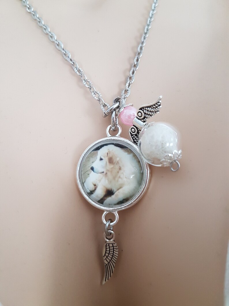 Dog Hair Fur Angel Pendant Animal Jewelry Late Pet Horse Image 0