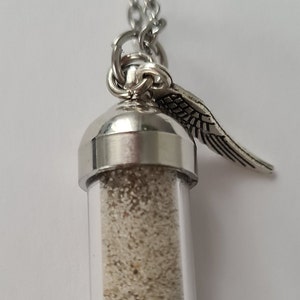 Aschekapsel Urne Anhänger mit Tierhaar Haar Feder Mähne Haustier Hund Katze Hase Geschenk Trost Kette mit Amulett Chrom glänzend Bild 9